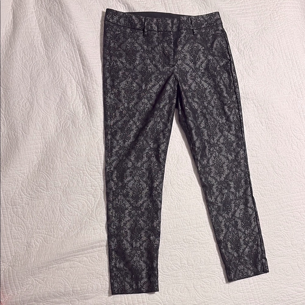 Shimmer Patterned Ankle Trousers